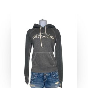 2010s Gilly Hicks gray hoodie with white embroidered logo